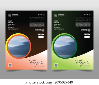 Professional flyer, brochure design. Modern cover layout template, annual report, poster in A4 size