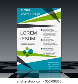 Professional flyer design. Brochure, mockup, business report, magazine cover, placard, corporate banner, presentation, poster vector template. A4 size