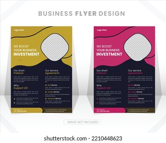 Professional flyer design template vector design. Creative business flyer template for your business. Business brochure flyer design a4 template. Vector illustration.