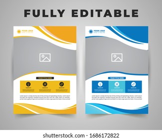 Professional flyer design. This flyer template is fully editable and vector file.