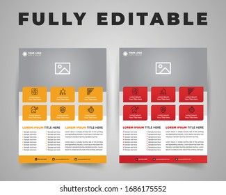 Professional flyer design. This flyer template is fully editable and vector file.