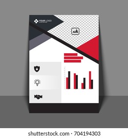 Professional Flyer in Red, Black and Grey Color, Corporate Brochure, Annual Report and Cover Design template for your Business.