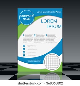 Professional flyer template. Abstract style background.