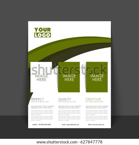 professional flyer template banner design space stock vector