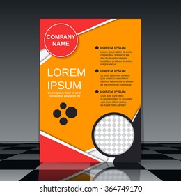 Professional flyer template. Brochure, mockup, business report, magazine cover, placard, corporate banner, presentation, poster vector design