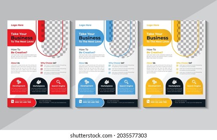 Plantilla de viajero profesional, Diseño de viajero corporativo, diseño de folleto, informe anual, afiche, forma, diseño, a4 Tamaño, colorido, ilustración de vector