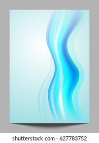 Diseño de Planilla o Volante Profesional con ondas abstractas brillantes.