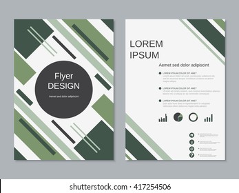 Professional flyer vector template. Booklet, brochure cover, poster, presentation, annual report cover, banner design