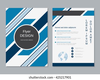 Professional flyer vector template. Booklet, brochure cover, poster, presentation, annual report cover, banner design