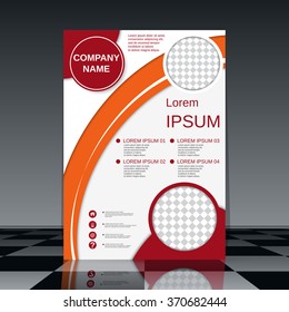 Professional flyer vector template. Brochure, business report, magazine cover, placard, banner, presentation, poster design