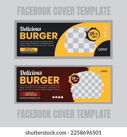 Professional Food Facebook Cover Banner Design Template
