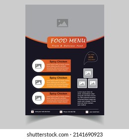 professional food flyer design template, professional food menu flyer template, in A4 size. flyer, banner, and Layout Design.