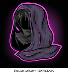 Professional gaming mascot logo design. Killer Shadow Mascot logo designs esports