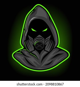 Professional gaming mascot logo design. Killer Shadow Mascot logo designs esports