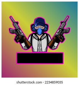 Professional gaming mascot logo design esport logo design
