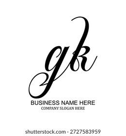 Diseño de logo Profesional GK para marcas creativas y negocios modernos