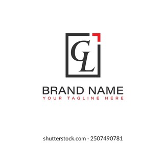 Profesional GL, concepto de diseño de logotipo de la letra CL para la empresa, el negocio y la identidad de marca.