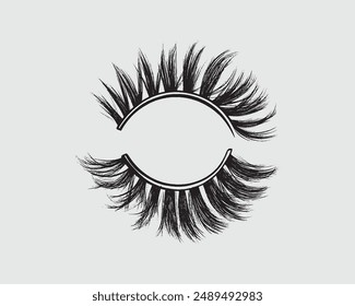 Professional glamor makeup, beauty, Natural effect mascara, Bottled eyelashes of girls, lash, vector, false, eye, isolated, eyelash, girl, salon, mascara, vector illustration.eps
