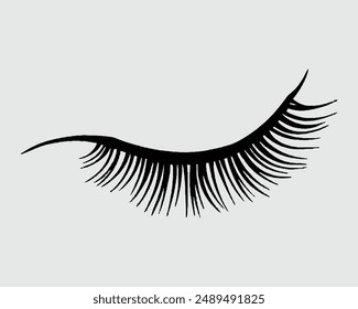 Professional glamor makeup. Bottled eyelashes of girls. Natural effect mascara, beauty, eyelash, mascara, vector illustration, lash, vector, false, eye, isolated, girl, salon.eps
