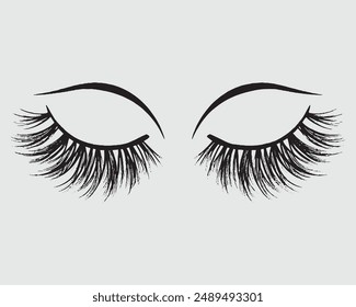 Professional glamor makeup, false, eye, isolated, eyelash, girl, salon, mascara, vector illustration, beauty, Natural effect mascara, Bottled eyelashes of girls, lash, vector.eps
