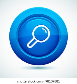 Professional Glossy Search Icon. Vector illustration for your business website.