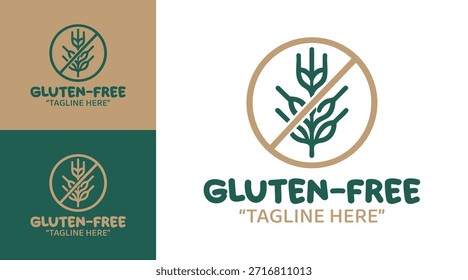 Un logotipo profesional sin gluten diseñado para Asistencia de plataformas de dieta y marca enfocada en la salud.