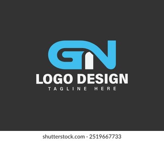 Conceito de design de logotipo de letra profissional GN, GIV para empresa, negócios e identidade de marca.