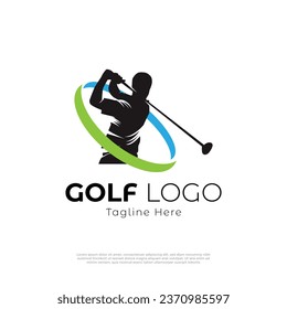 Professional golf sport logo design template