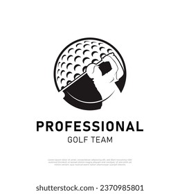 Professional golf sport logo design template