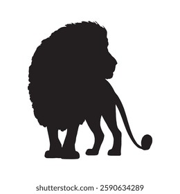 Professional Grade Lion Silhouette for Logos, Websites, and Social Media - Lion Vector - Lion Icon
