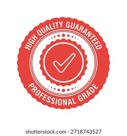 Vector de insignia de sello de calidad de Profesional garantizado