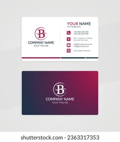 Diseño elegante de tarjeta de empresa de plantilla de tarjeta profesional Gradiente