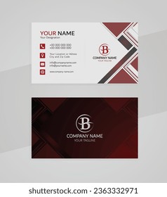 Professional gradient business card template modern luxurious company card design
