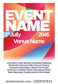 Professional Gradient Poster Design Template. abstract gradient background event poster template vector illustration.