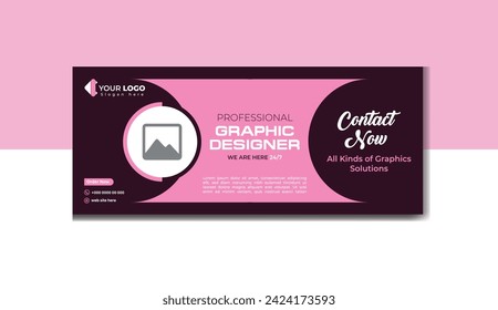 Professional Graphic Design House Facebook Cover
