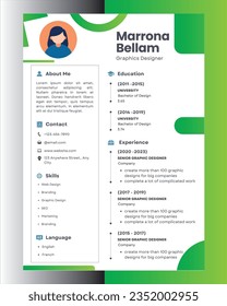 Reanudación de CV del Diseñador gráfico profesional