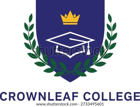 Professional Graphic Logo Design for Crownleaf College Academic Emblem Symbol Vector Illustration 