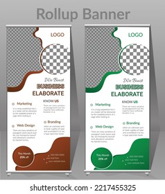 Professional graphics design Rollup Unique  vector Templat