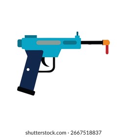 Dibujo de la pistola de grasa de Profesional adecuado para el mantenimiento automotriz de lubricación y la Ilustración vectorial visual de reparación industrial sobre fondo blanco.
