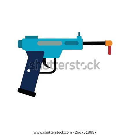 Professional grease gun drawing suitable for lubrication automotive maintenance and industrial repair visuals Vector illustration on white background.