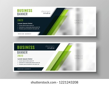 professional green business banner layout template