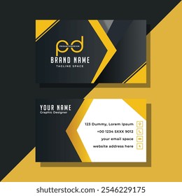 professional green business card modern template design