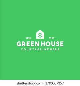 Professional green house logo design