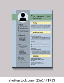 Professional Green Resume Template – Clean and Editable CV Design