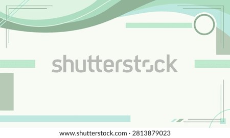 Professional green and teal wavy border background. Ideal for environmental themes, corporate slides, and clean digital marketing layouts with central space.