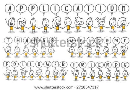 Professional groups clenching for a common goal and bonding with their followers.