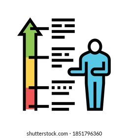 vector de icono de color de crecimiento profesional. signo de crecimiento profesional. ilustración de símbolo aislado