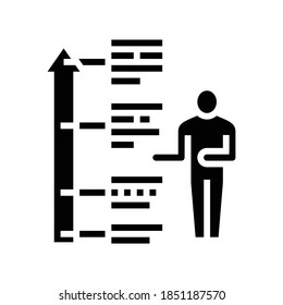 professional growth glyph icon vector. professional growth sign. isolated contour symbol black illustration