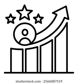 Professional Growth Icon Element For Design