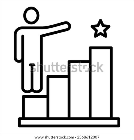 Professional Growth Icon Element For Design